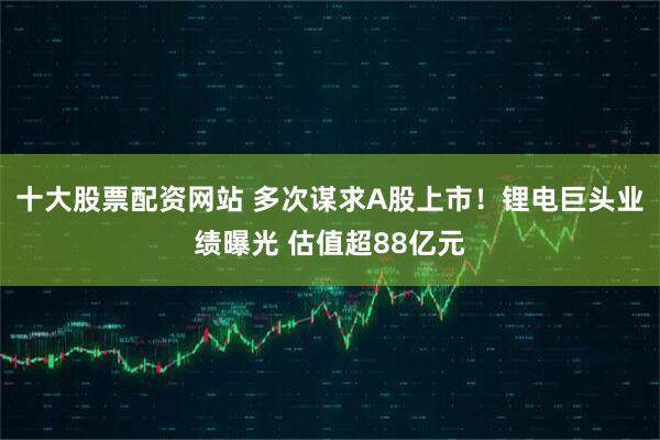 十大股票配资网站 多次谋求A股上市！锂电巨头业绩曝光 估值超88亿元